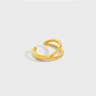 Piece Jewelry 1 Piece Custom Geometric X Earring Jewelry Luxury 925 Gold Ear Cuff Earrings For Women