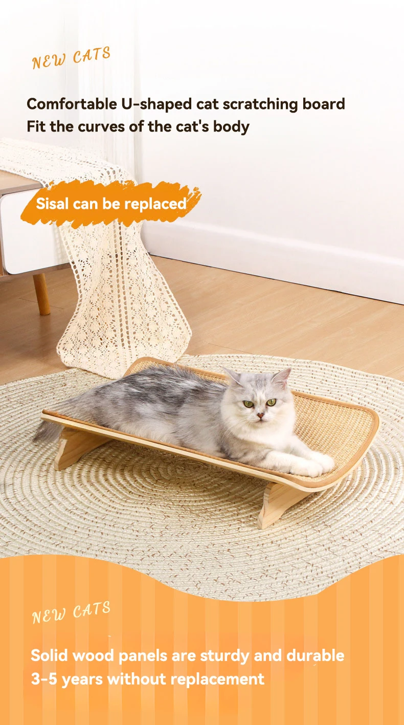 Cat Scratching Board Litter Claw Board No Crumbs Cat Toy Oversized Cat Bed Basin Recliner Chair Sisal Mat manufacture