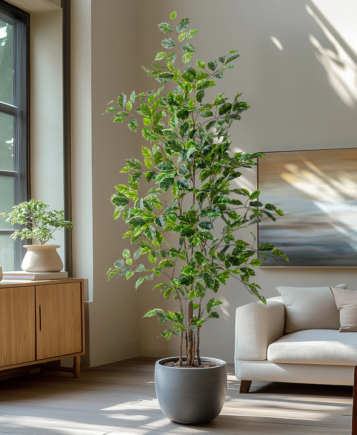 Banyan Tree Bonsai Artificial Grass Palm Greenery Decoration High Plastic Potted Indoor/Outdoor for Home Office for Birthday factory