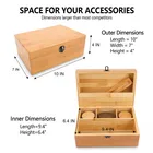 Manufacturer Supplier Makeup Organizer Storage Box Wooden Bamboo Stash Box Combo For Weed