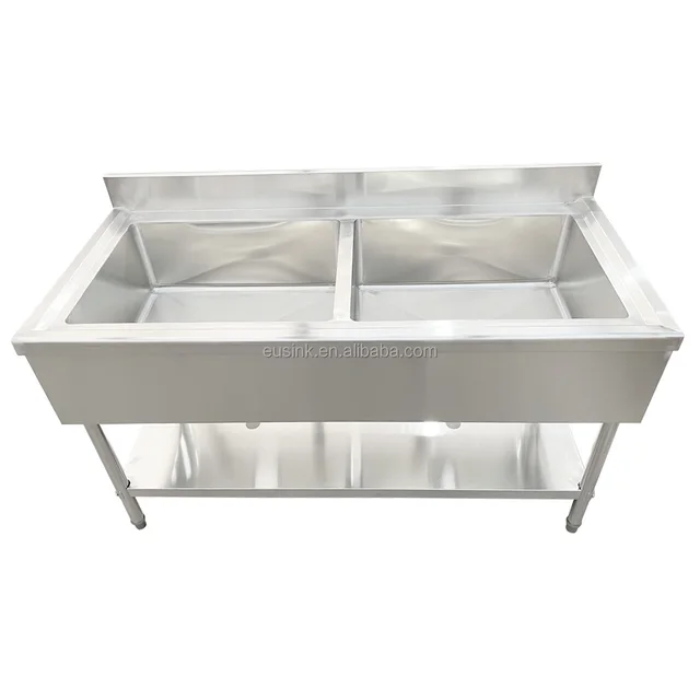 Eusink factory three compartment washing sink stainless steel triple bowl commercial utility sink