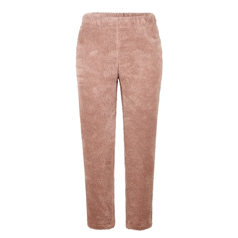 Womens Winter Plush Fluffy Pajama Pants 