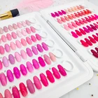 Nail Shelf Private Label 120 Pcs Nail Gel Polish Color Card Display Chart Book Showing Shelf Book For Nail Art Salon