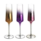 Goblet 195ml Diamond Phombus Electroplate Shining Color Wine Glass Goblet Champagne Flute