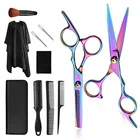Scissors Hair Cutting Scissors Set Professional 11 PCS Colorful Hairdressing Salon Scissors Kit Stainless Steel