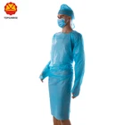 CPE Cheap Low Price Disposable Isolation Gowns Dental With Long Sleeves
