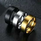 Ring Hot Sale Hairline Finish Stainless Steel Ring Cost-effective Chamfer Process Wedding Band For Men/Women