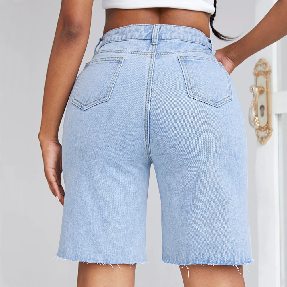 Women's  High Waist Irregular Lattice Jacquard Color Matching Jeans Pants Drop Shipping Service