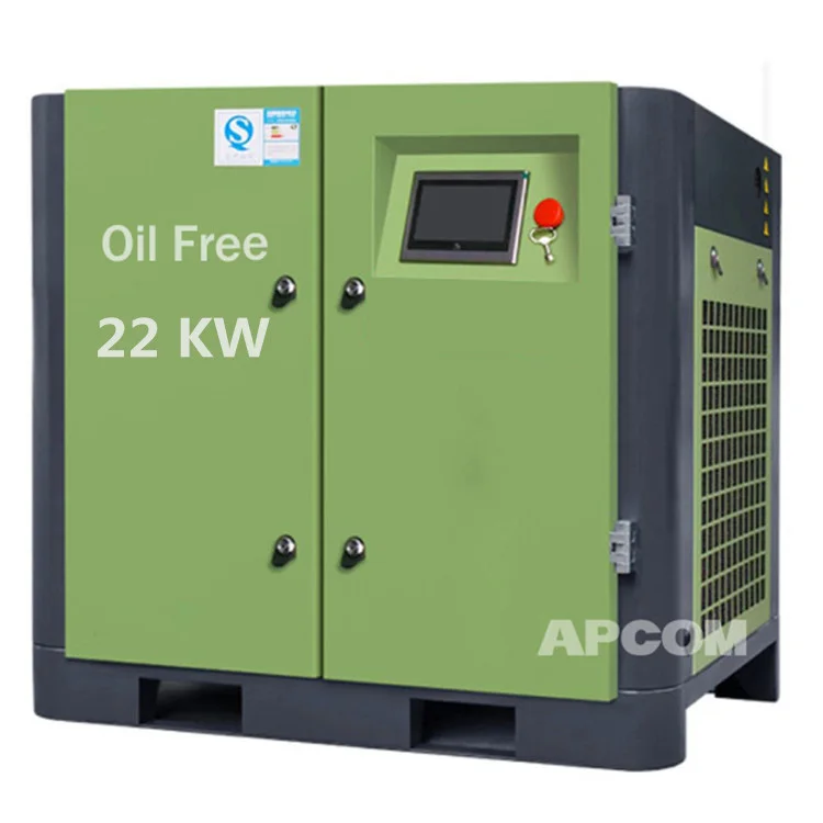 APCOM Factory Custom 22 kw aircompressor 30 HP 120 cfm oil free electric silent cheap Rotary Manufacturer Screw Air compressor