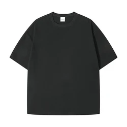Low Moq Custom Print Oversize Men's T-shirts Summer Waffle Plus Size Men's T-shirts
