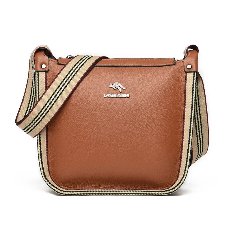 New Simple Fashion Broadband Shoulder Bag Sweet Trend Retro Messenger Bag Crossbody Bag Handbags For Women