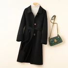 Coats Winter With Mid-length Woolen Women's Jackets Coats Ladies Women Winter Coats With Laces