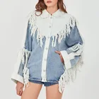 Jacket Women JK29 - Design Jeans Jacket Women Patchwork Fashion White Female Casual Long Jeans Coat Women