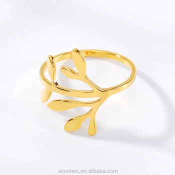 Fashion Jewellery Ring For Women, Love Ring Stainless Steel Branch