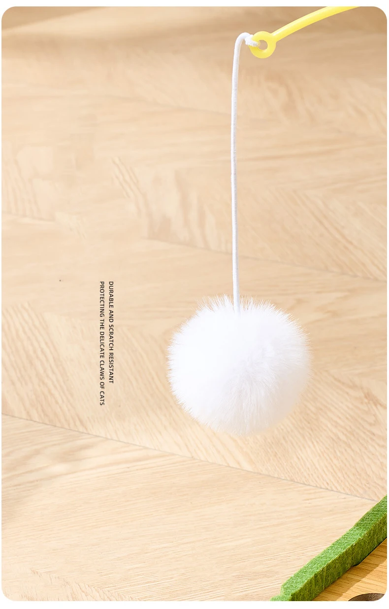 New Hot Selling Cat Scratching Board Toys with Cat-teasing Sticks Wear-resistant Turntable Cat Toys Relieve Boring Pet Products manufacture