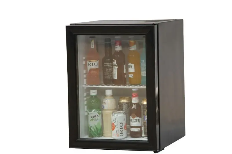 30L black glass door absorption hotel mini fridge glass door mini fridge