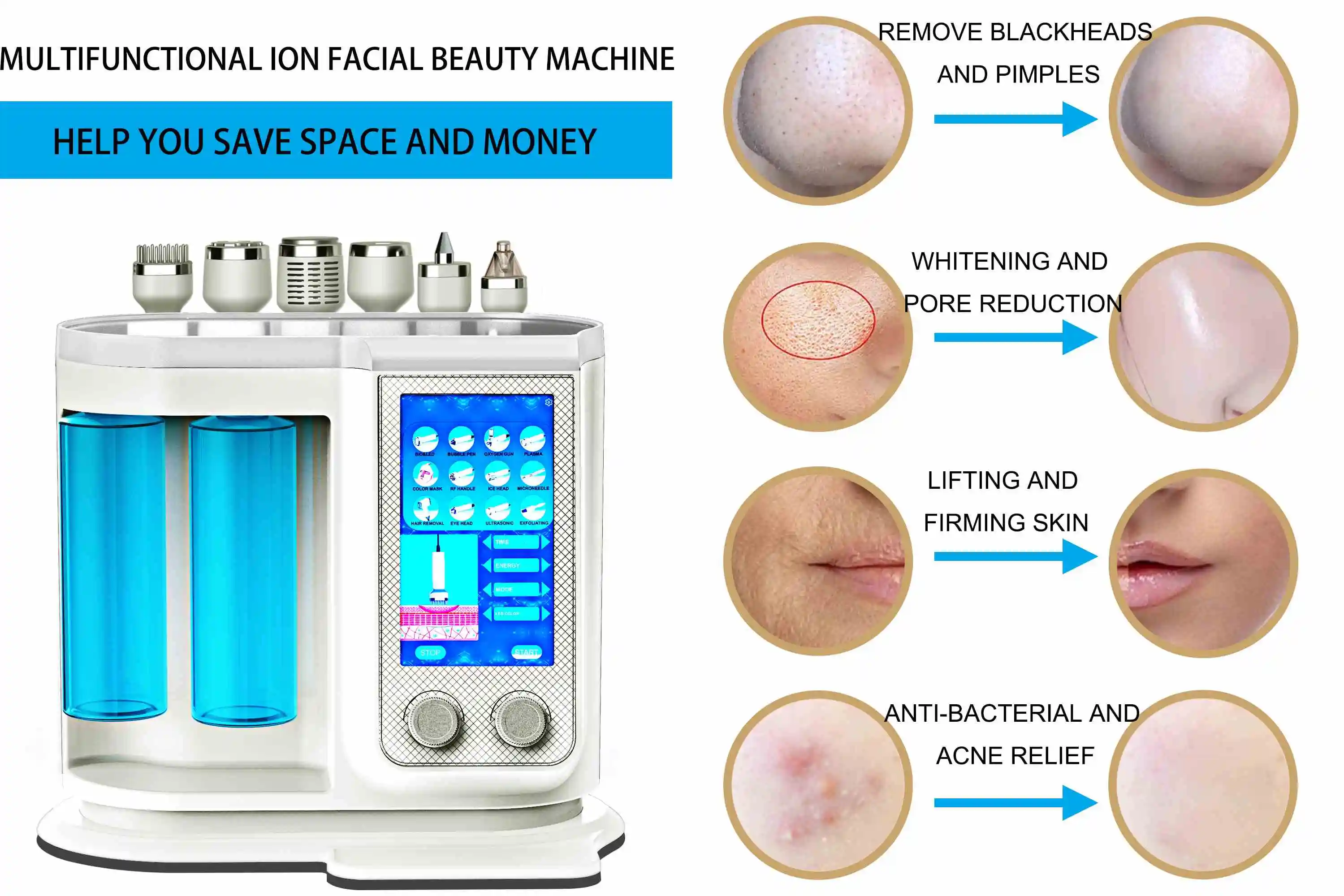 Skin Microdermabrasion Machine Hydrodermabrasion Exfoliation Microdermabrasion Blackhead Remover