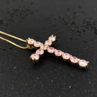 FOXI Wholesale Ice Choker Women Jewelry Diamond Cross Pendant Necklace