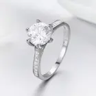 Cz Rings 925 Cz Ring SCR342 Hot Sale Princess Square CZ 925 Sterling Silver Finger Rings