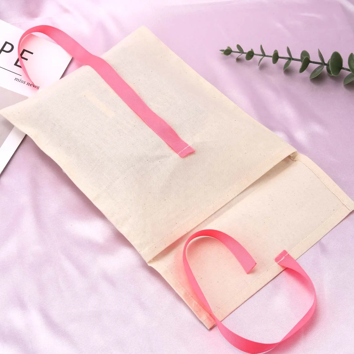 Eco-friendly Custom Logo Printing Organic Cotton Envelope Dust Bag For Baby Clothes Recycled Natural Muslin Flap Pouch