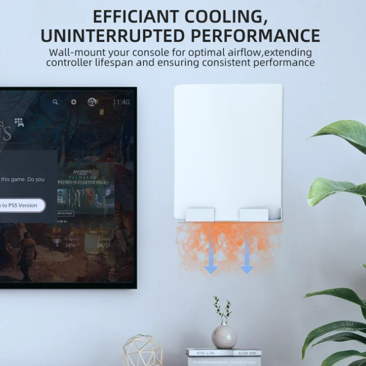 Game Console Storage Rack Wall Display For PS5/PS5 Pro/PS5 Slim Metal Bracket
