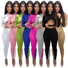 Sexy Ladies Sexy Ladies Nightclub Outfit Long Sleeve Hollow Out Autumn Women 2 Piece Pants Set