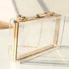 Design Evening Bags Clutch Custom Design Lady Evening Party Bags Fancy Clear Acrylic Box Purse