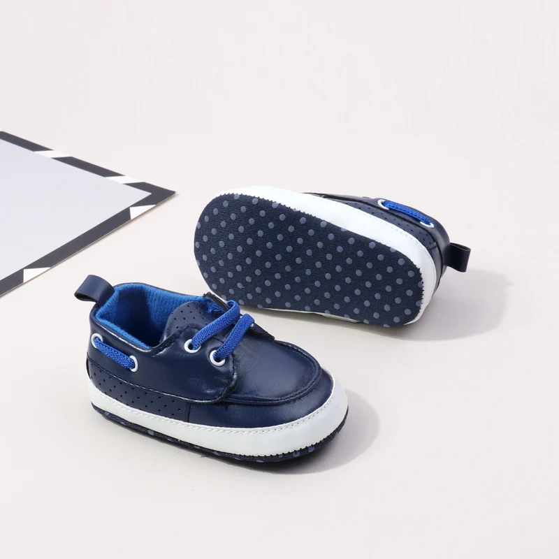 Ashional PU Baby Dress Shoes for Boys Spring Season Sprint Autumn Lightweight Breathable Anti-Slip Solid Pattern manufacture