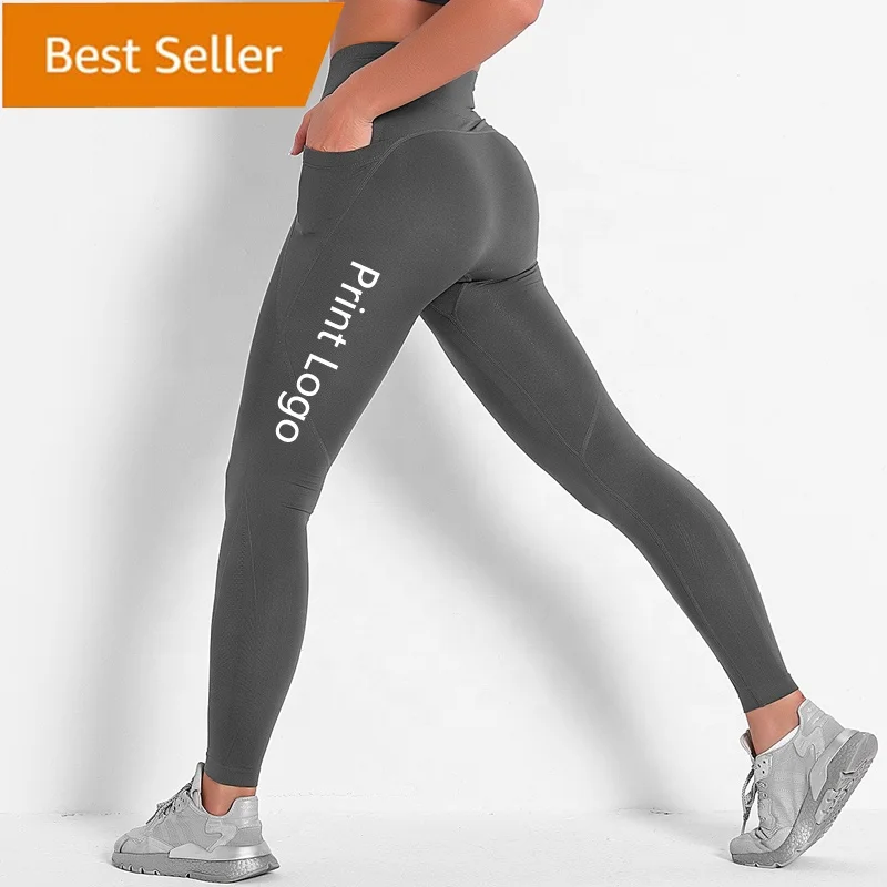 Women High Waist Yoga Panty Tummy Control Workout Running Yoga Pants  Leggings With Pockets - Buy Amazon Ebay Hot Sale High Waist With Pockets  For 4 Way Stretch Leggings Woman's Yoga Pant,Custom