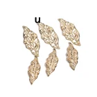 Earring Alloy Material Leaf Shape Ladies Diy Earring Accessories Pendant Accessories Jewelry Parts