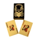 Poker Plastic Playing Cards Wholesale Cheap Plastic Skull Gold Foil Playing Cards Waterproof Poker
