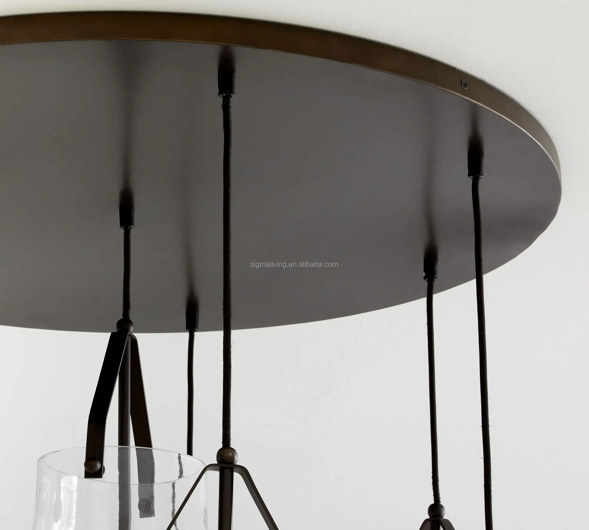 light luxury crystal recycled glass 8-light chandelier