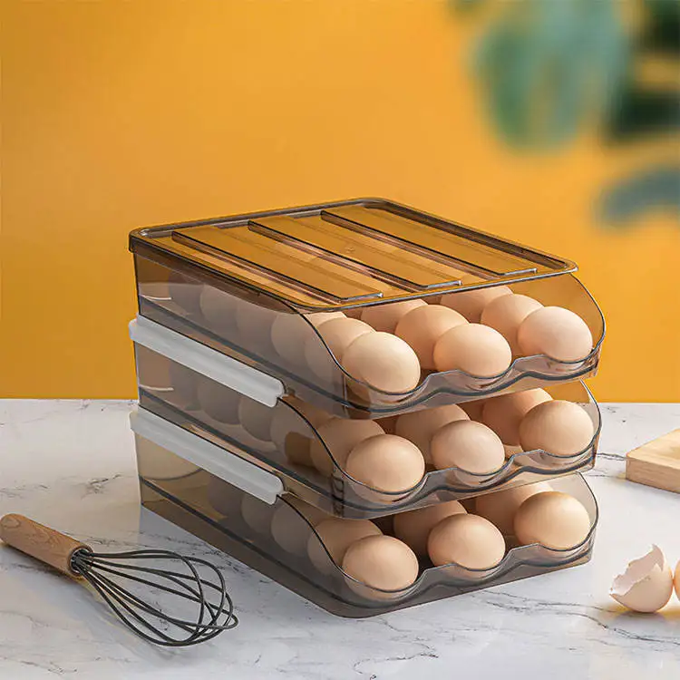 Stackable And Durable Egg Holder Large Capacity Plastic Egg Storage Container Egg Rack