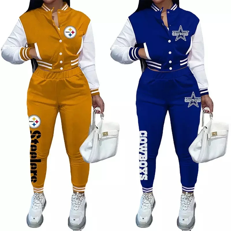 Good Price Of Football Baseball Jacket Nfl Football Women Sporty Sets