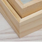 Wooden Frame Natural Wooden Picture Frame With Double Pane Glass Minimal Eco Wood Photo Frame