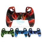 Camouflage Handle Sleeve Silicone Case Dustproof Skin Protective Cover Anti-Slip For PS5 Gamepad