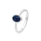 Ring Silver Rings 925 Popular High Quality 925 Silver Agate Stone Platinum Plated Ring