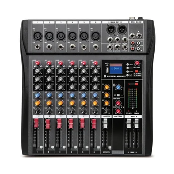 top quality 6ch audio without power amplifier dj mixer with usb
