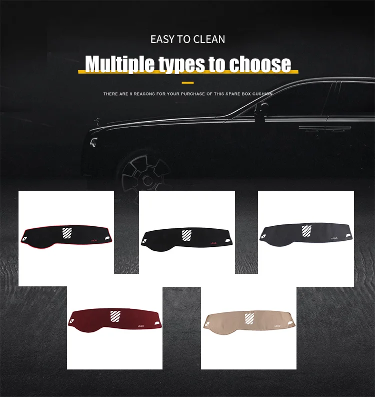 DECENT anti lighting dust protection dacron fiber car dashboard mat interior accessories for cars