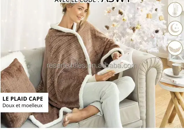 100% Polyester Lamb Wool Inspired Woven Raschel Technique Nap Shawl Blanket Modern Style Office for Spring Autumn Winter