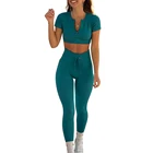 Women's Gym Clothing Sportswear Women's High Waist Seamless Tights Set Yoga Set