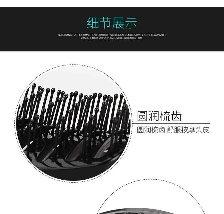 Custom Logo Colored Plastic Nylon Hair Brush Quick Drying Hallow Out Design with Curved Ventilation  for Entangled manufacture