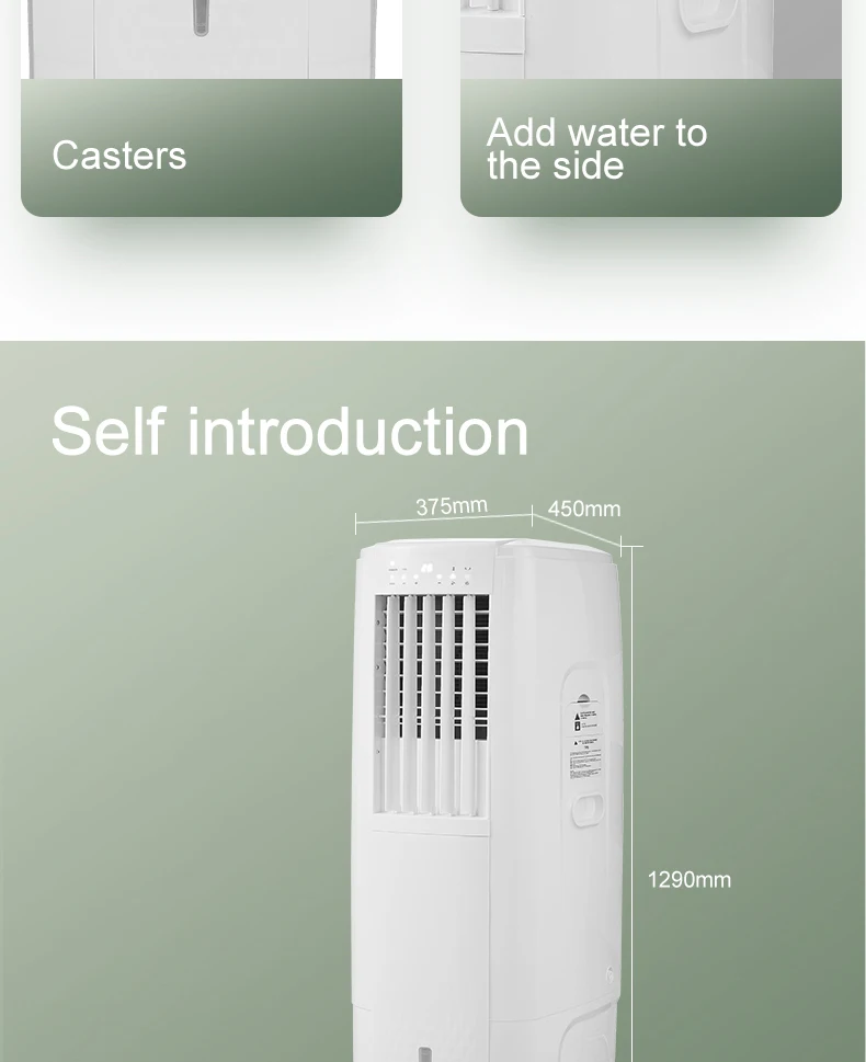 Evaporative Air Cooler, Portable, 220, 9000 - detail 48