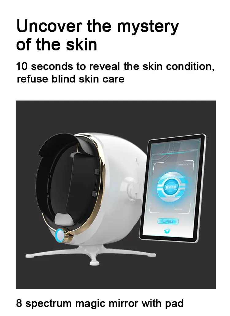 Professional Skin Analysis Machine AI 3D Facial Skin Scanner for Sale 9 Upgrade your consultation accuracy with our AI Skin Analysis Machine. Featuring 3D imaging, multi-spectrum detection, and intelligent reports for dermatology clinics, med spas, and aesthetic centers. Professional Skin Analysis Machine AI 3D Facial Skin Scanner for Sale