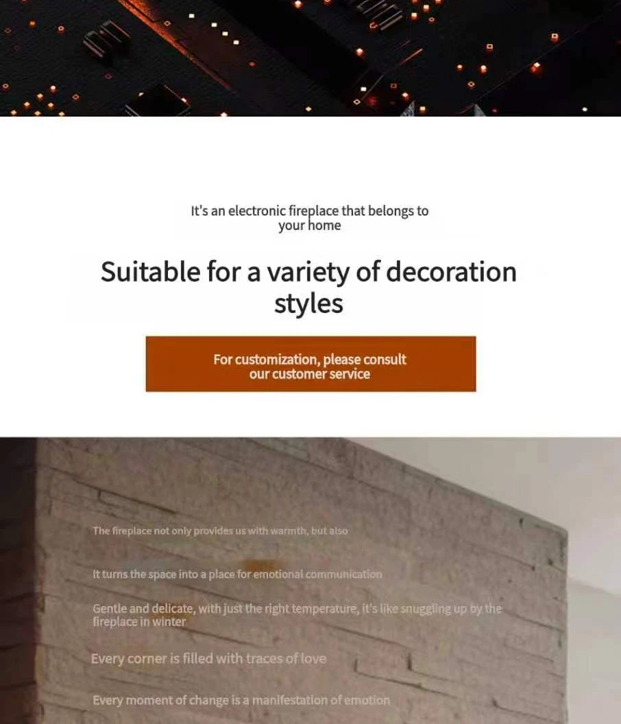 Customelectronic Fireplace, LED, Wall - detail 34