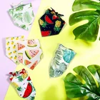 Triangle Fashion Bandana Supplier Wholesale Washable Cotton Colorful Fresh Fruit Triangle Scarf Large Dog Bandana