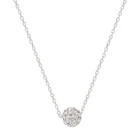 Silver S925 Sterling Silver Ball Temperament Minority Design Transfer Bead Clavicle Chain