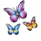 Art Home Decor Accent Metal Trio Butterflies Wall Art