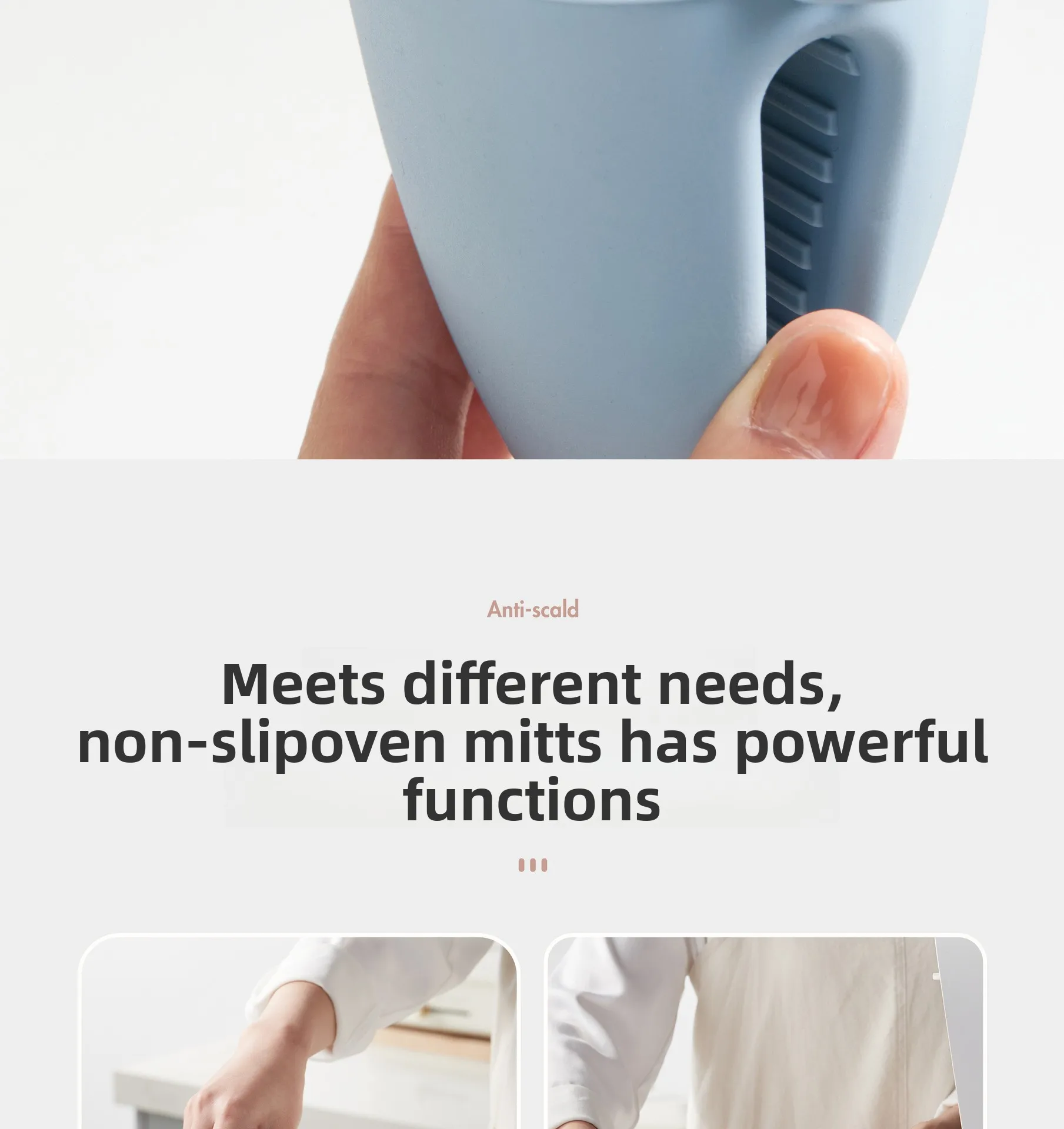 Dotted Design Silicone Thickened Insulated Oven Gloves Kitchen Household Use Heat-Resistant Microwave Baking Gloves Hand Clips factory