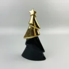 And Gold Christmas Tree Wholesale Price Irregular Shape Black And Gold Porcelain Christmas Tree